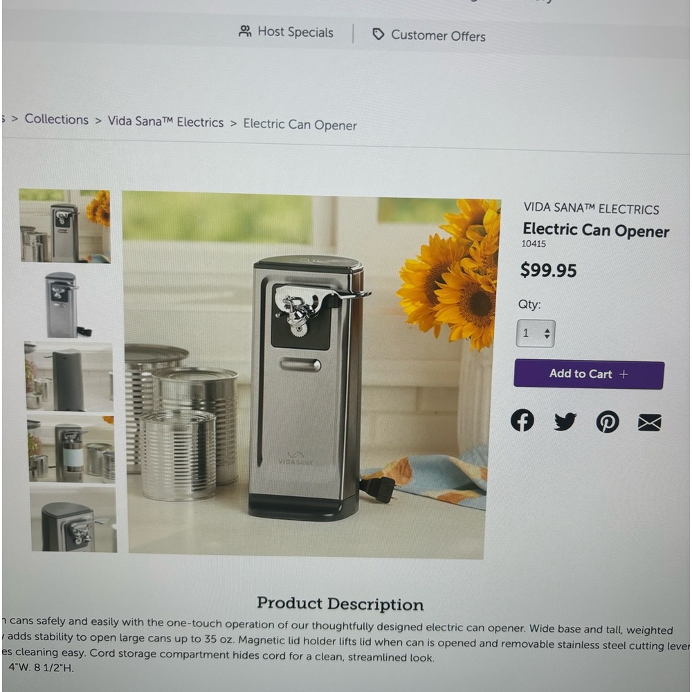 Princess house can opener